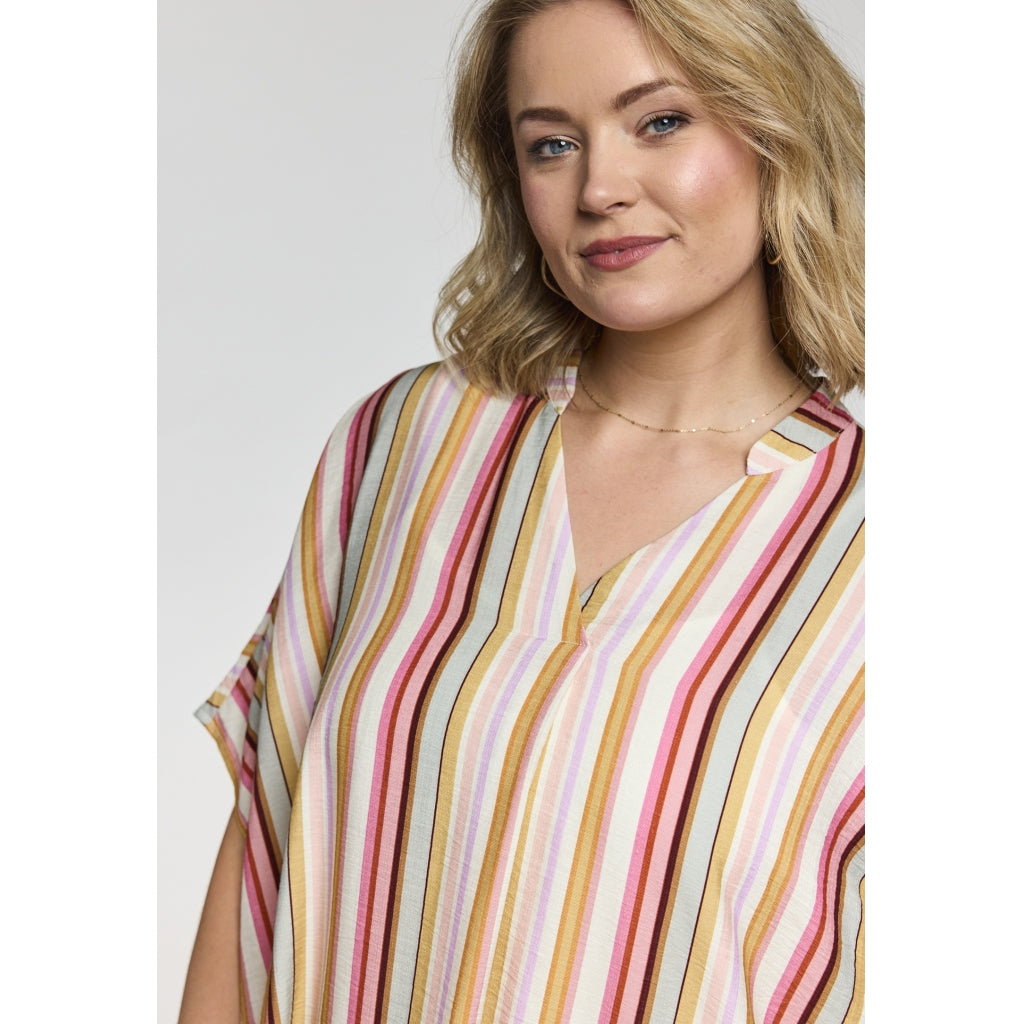 Gozzip Woman GJordan oversize tunic Oversize Tunic Pink Stripes