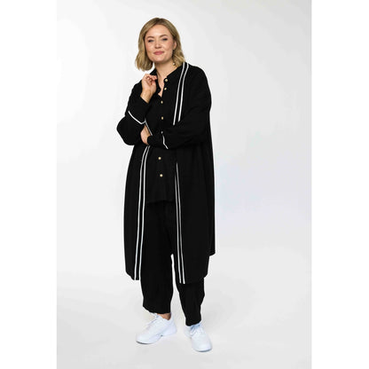 Gozzip Woman GKajsa Long Cardigan Long Cardigan Black/Offwhite