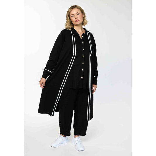 Gozzip Woman GKajsa Long Cardigan Long Cardigan Black/Offwhite