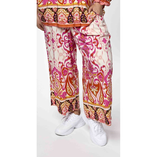 Gozzip Woman GKarina Loose 3/4 pants 3/4 Loose Pant Pink Print