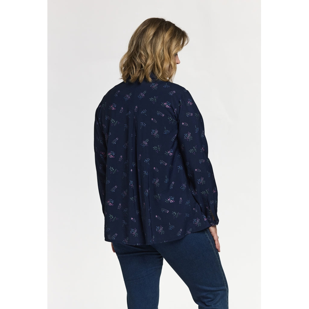Gozzip Woman GKarina Shirt Shirt Navy Print