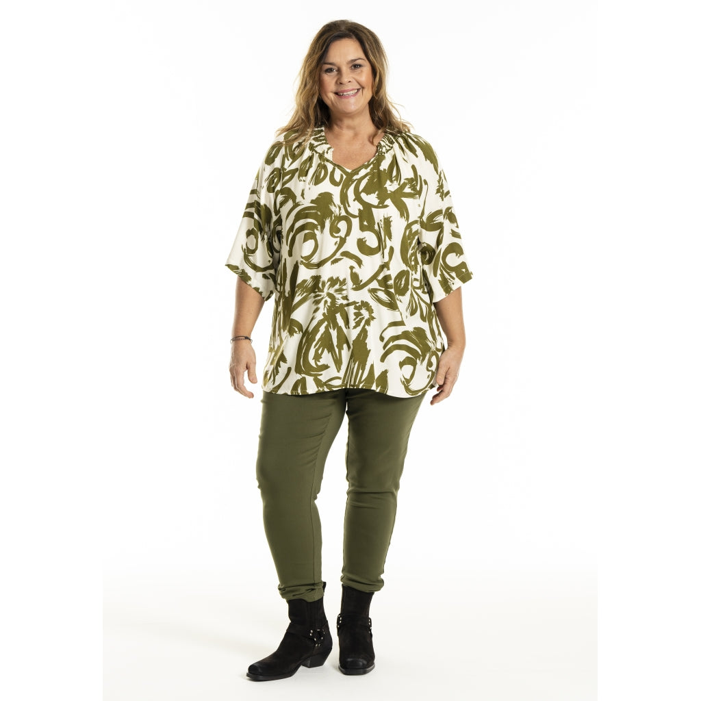Gozzip Woman GKarna Blouse Blouse Offwhite-olive