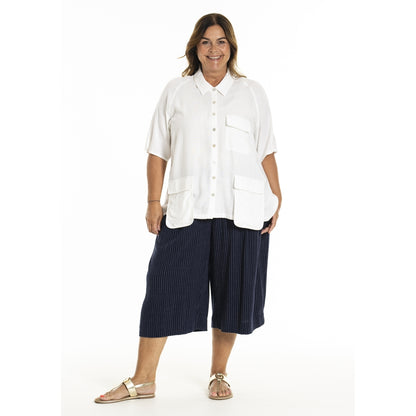 Gozzip Woman GKatalin Shorts Shorts Navy stripe