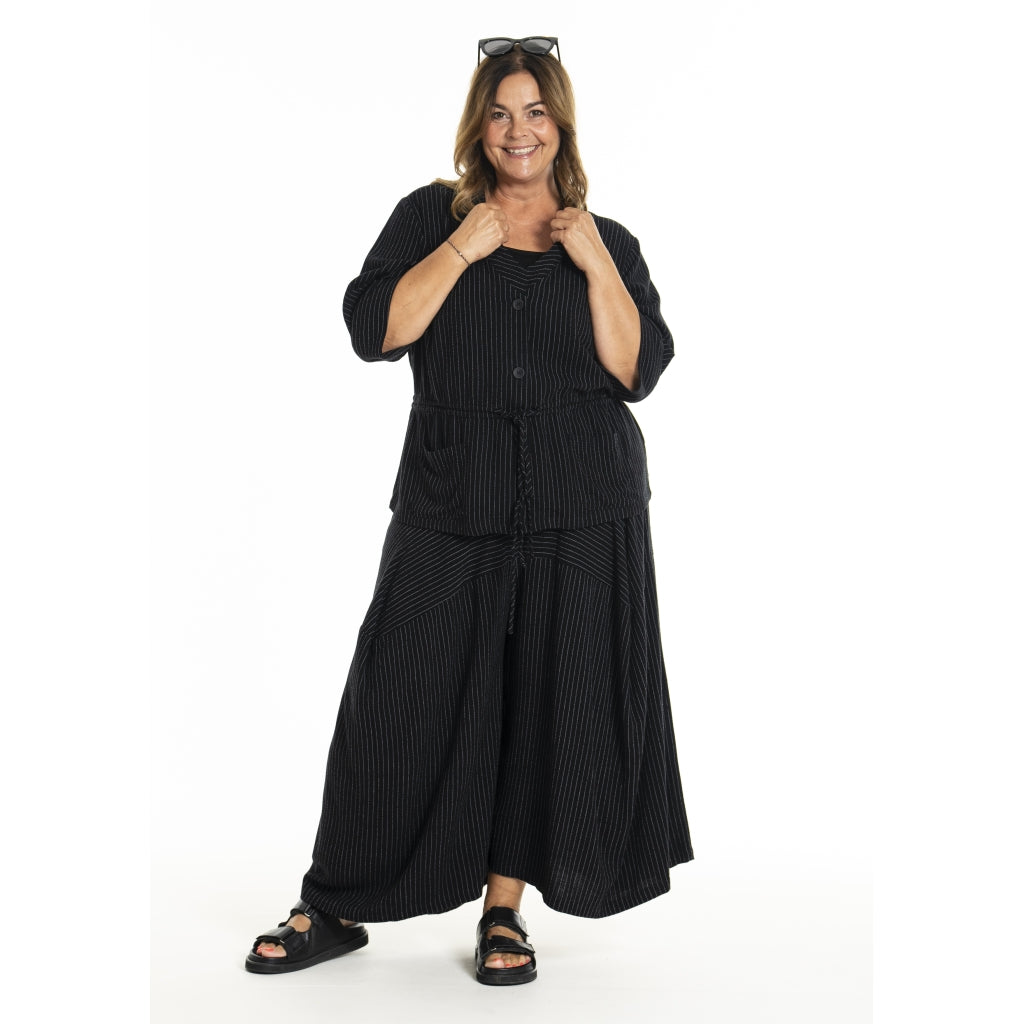 Gozzip Woman GKatarina Shirt Jacket Shirt Jacket Black Stripe