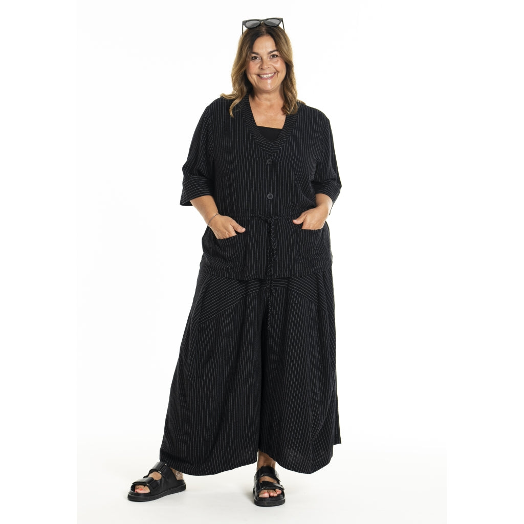 Gozzip Woman GKatarina Shirt Jacket Shirt Jacket Black Stripe