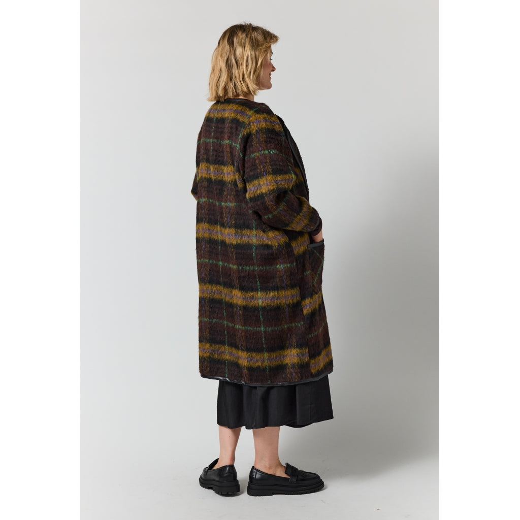 Gozzip Woman GKatinka Jacket Jacket Check with purple stripe