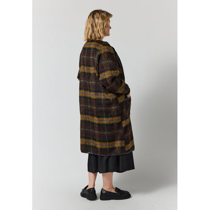 Gozzip Woman GKatinka Jacket Jacket Check with purple stripe