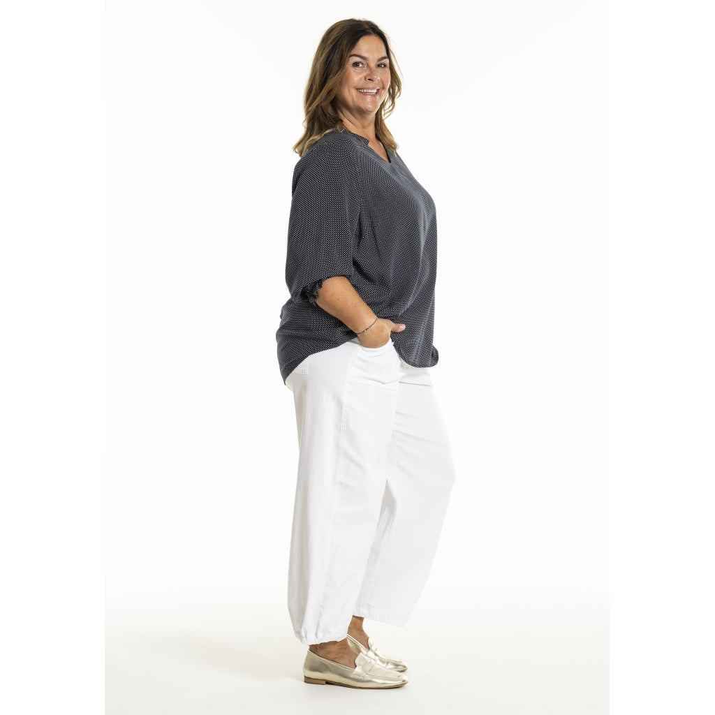 Gozzip Woman GKetty Blouse Blouse Navy w dots