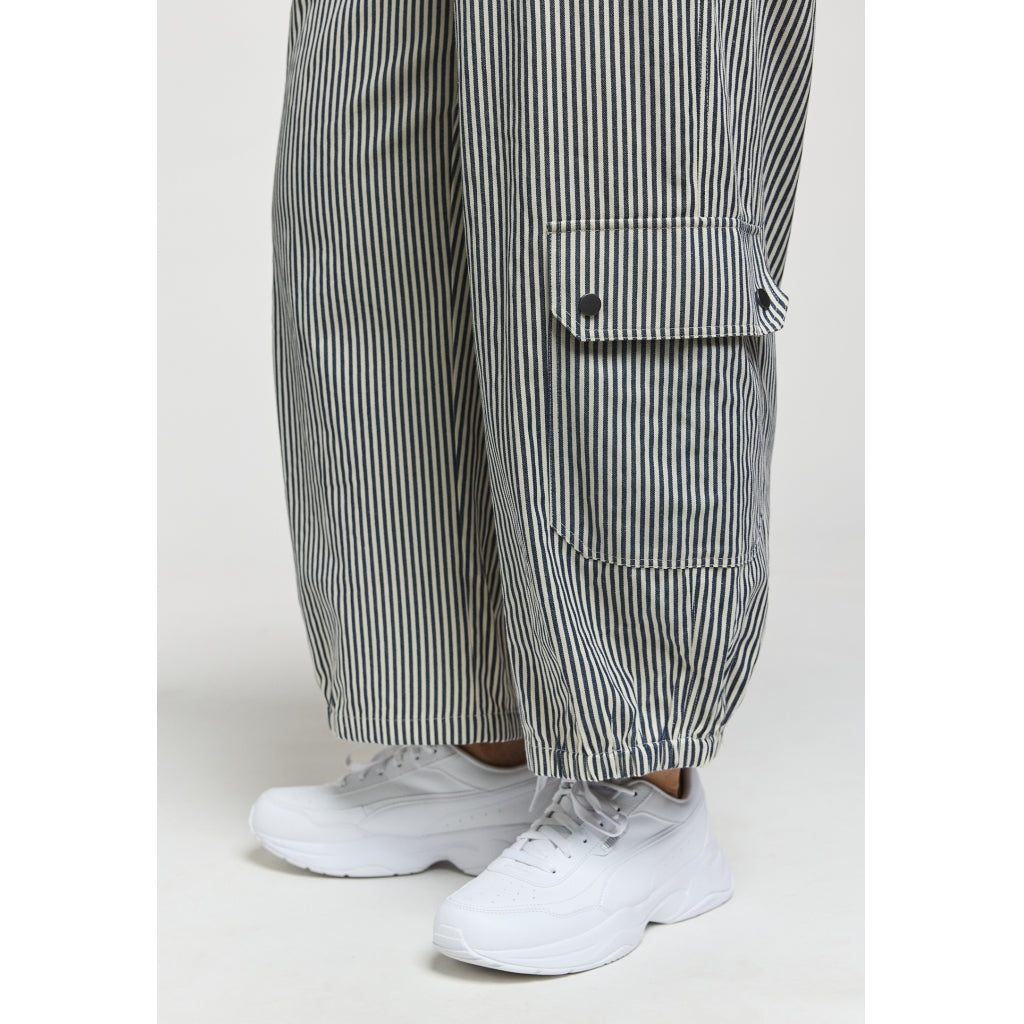 Gozzip Woman GLilli cargo pants Pants Blue/White stripe
