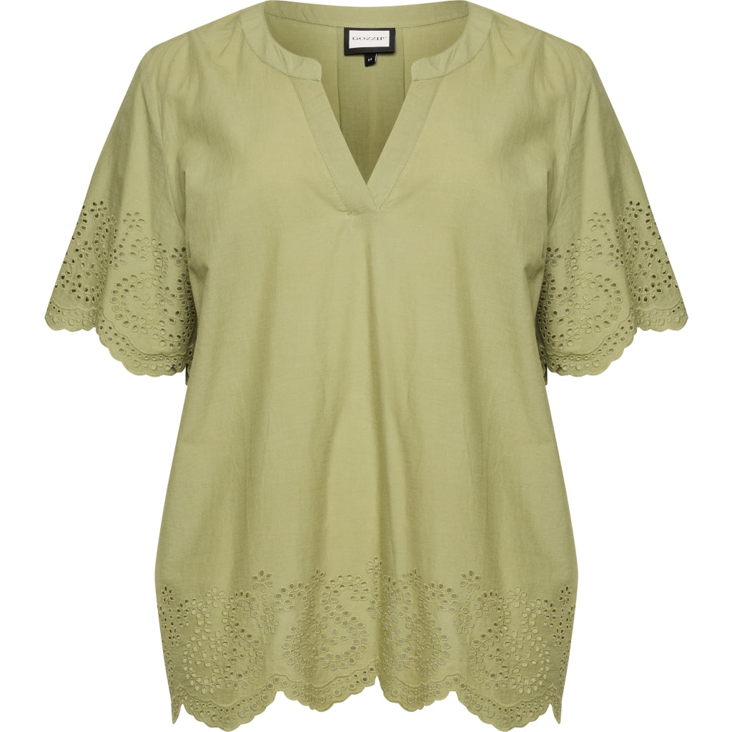 Gozzip Woman GLuna Blouse Blouse Sage Green