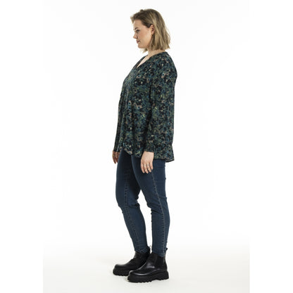 Gozzip Woman GMalina Blouse Blouse Green Print