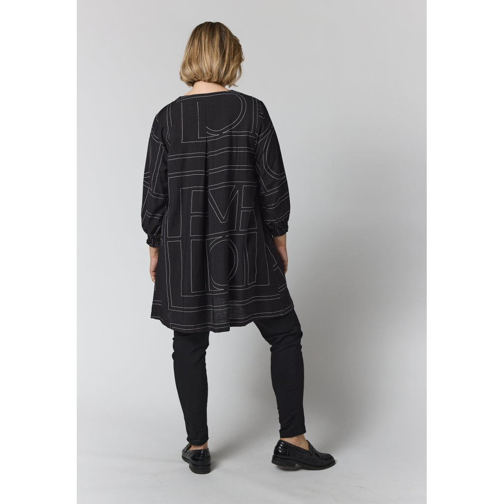Gozzip Woman GMeta Tunic Tunic Black with white