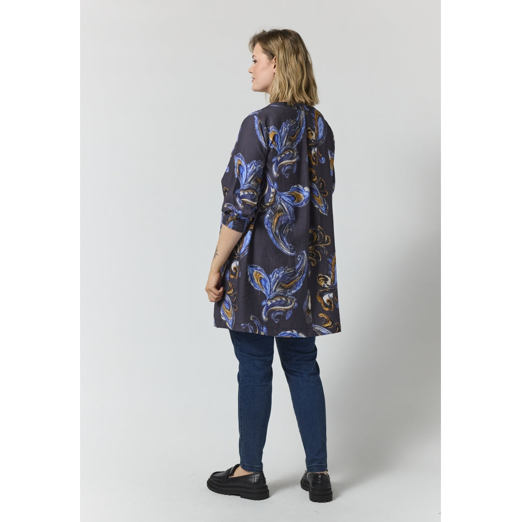 Gozzip Woman GMeta Tunic Tunic Blue print