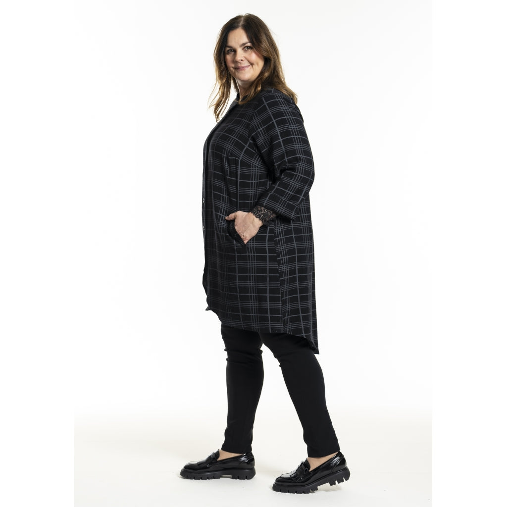 Gozzip Woman GMonna Shirt Tunic Shirt Tunic Black/Grey