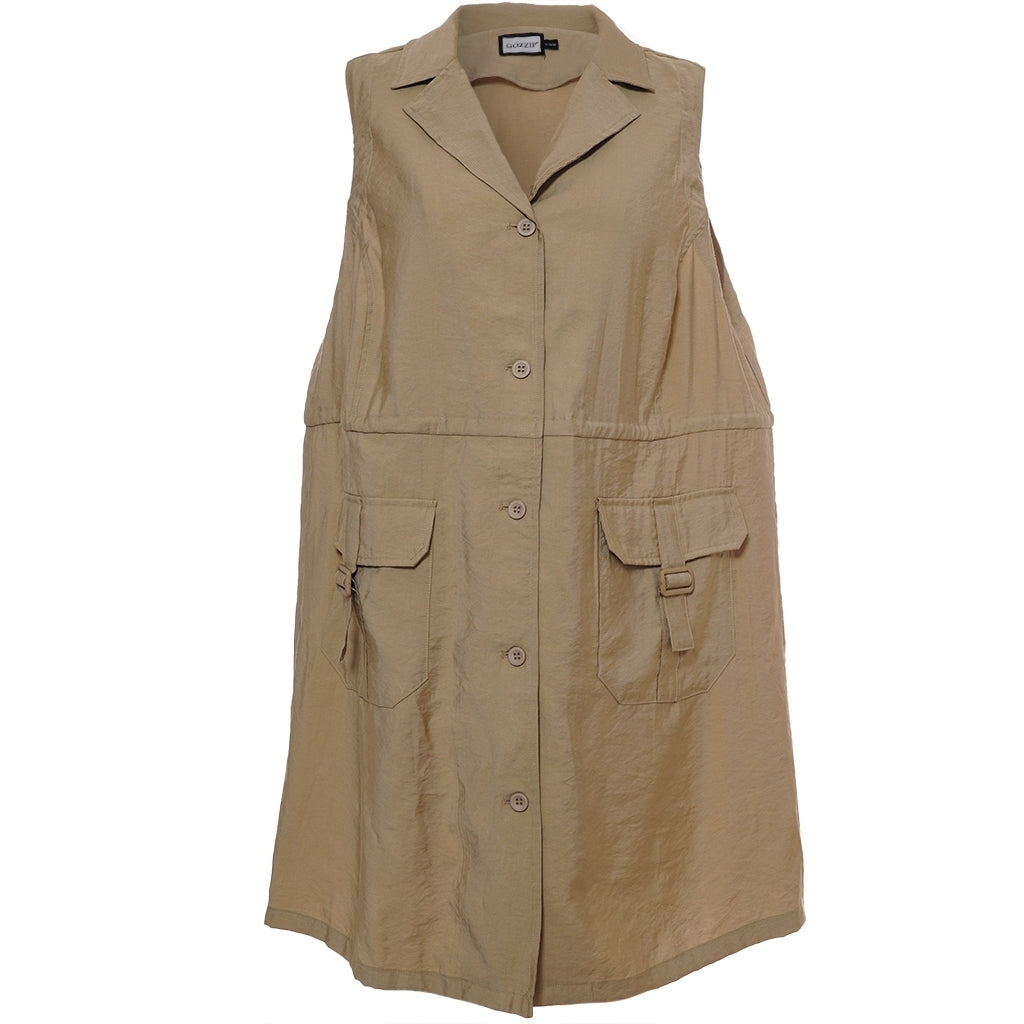 Gozzip Woman GMouna Waistcoat Waistcoat Sand