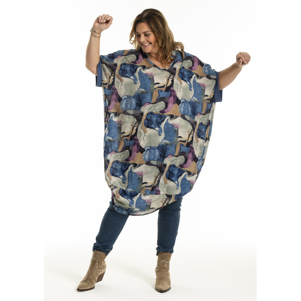 Gozzip Woman GMuna Dress Dress Blue print