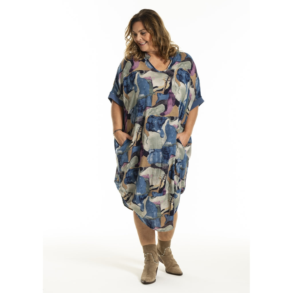 Gozzip Woman GMuna Dress Dress Blue print