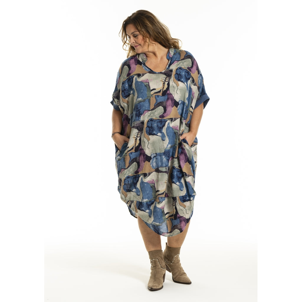 Gozzip Woman GMuna Dress Dress Blue print