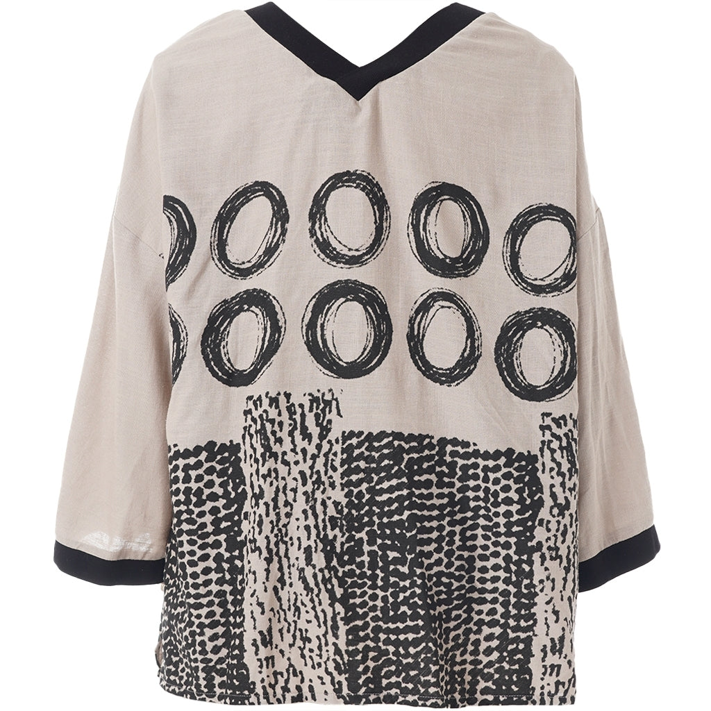 Gozzip Woman GMy Blouse Blouse Sand/Black printed