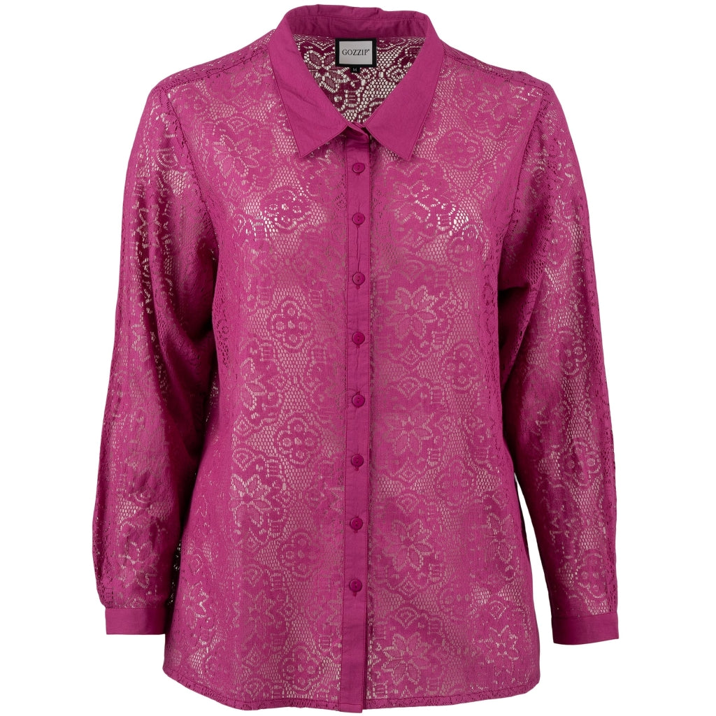 Gozzip Woman GMyra Lace Shirt Shirt Berry