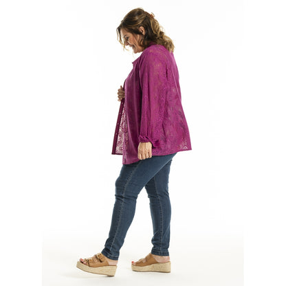 Gozzip Woman GMyra Lace Shirt Shirt Berry