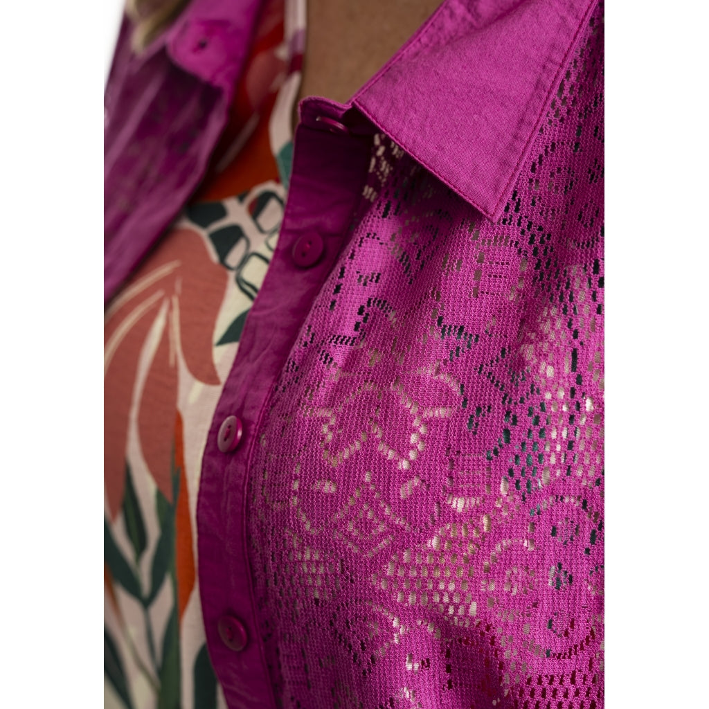 Gozzip Woman GMyra Lace Shirt Shirt Berry
