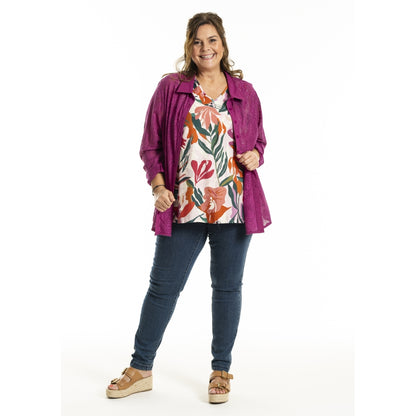 Gozzip Woman GMyra Lace Shirt Shirt Berry