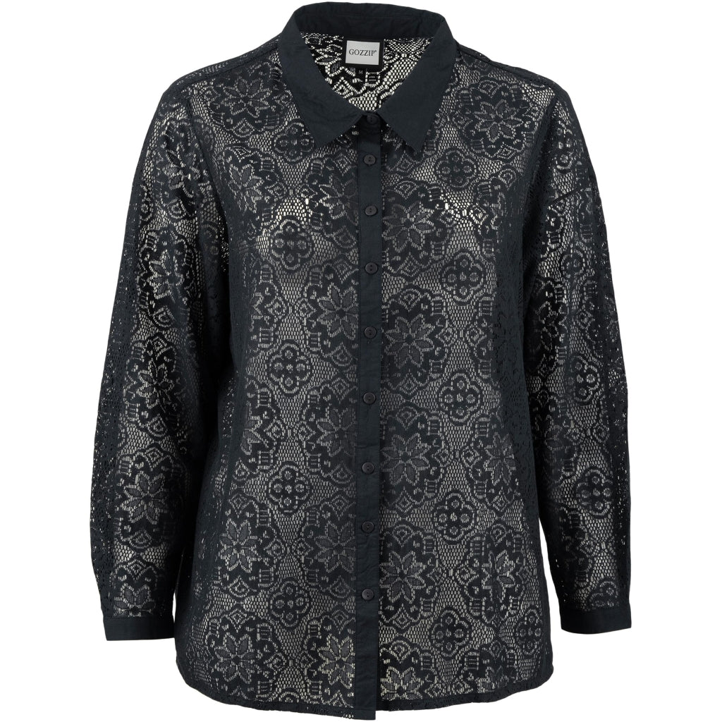 Gozzip Woman GMyra Lace Shirt Shirt Black