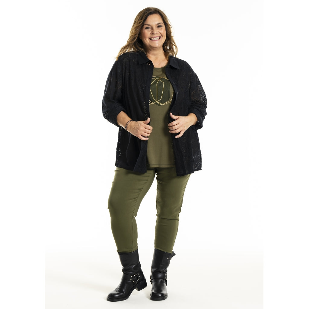 Gozzip Woman GMyra Lace Shirt Shirt Black