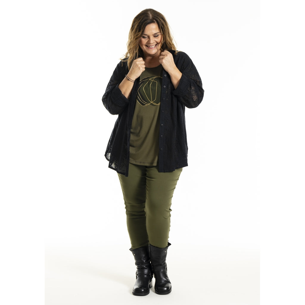 Gozzip Woman GMyra Lace Shirt Shirt Black