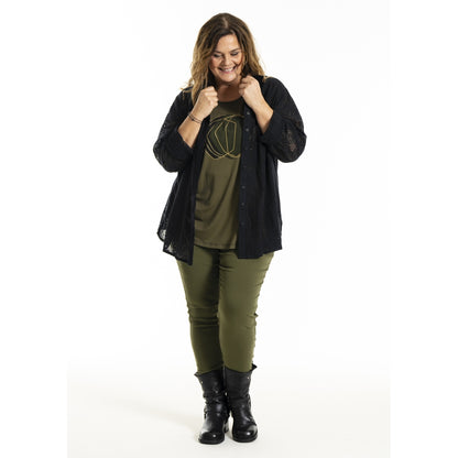 Gozzip Woman GMyra Lace Shirt Shirt Black