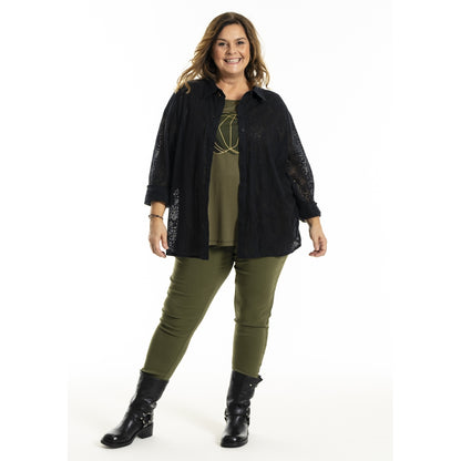 Gozzip Woman GMyra Lace Shirt Shirt Black