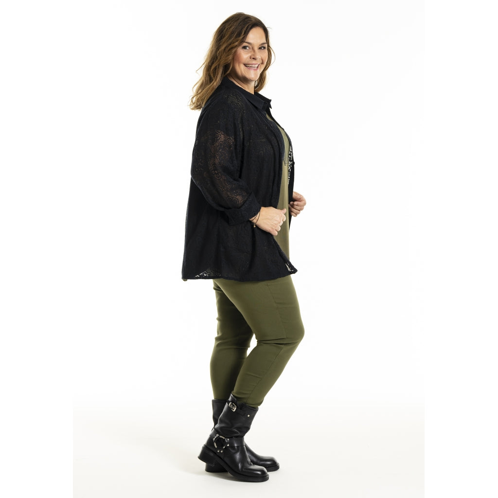 Gozzip Woman GMyra Lace Shirt Shirt Black