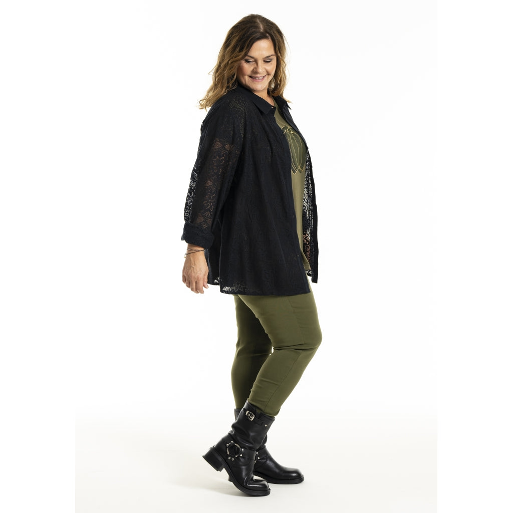 Gozzip Woman GMyra Lace Shirt Shirt Black