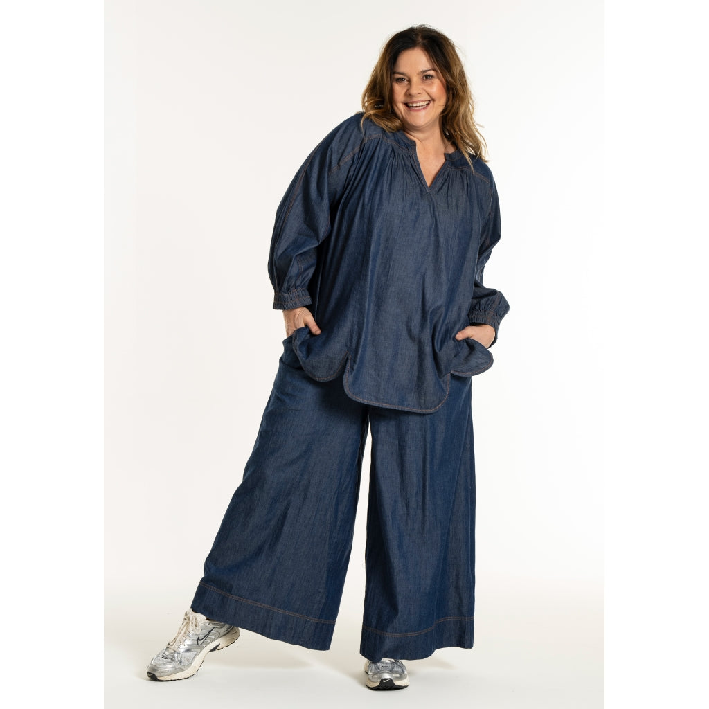 Gozzip Woman GPenelope Pants Pants Dark blue denim