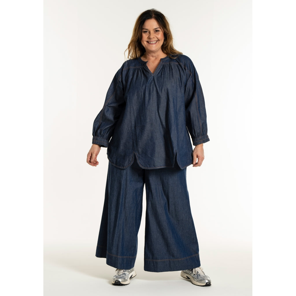 Gozzip Woman GPenelope Pants Pants Dark blue denim