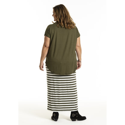 Gozzip Woman GPennie Skirt Skirt Olive stripe