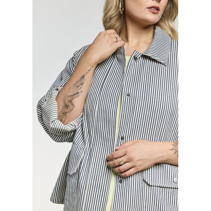 Gozzip Woman GPernille Jacket Jacket Blue/White stripe