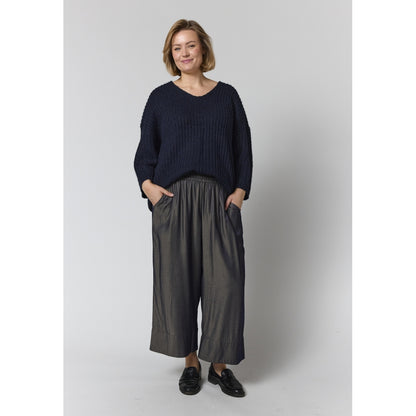 Gozzip Woman GRakel Knit Blouse Blouse Navy