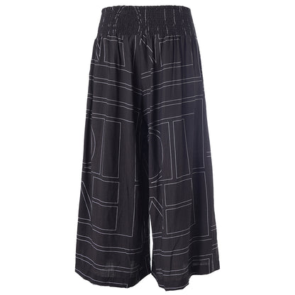 Gozzip Woman GRuby Pants Pants Black with white