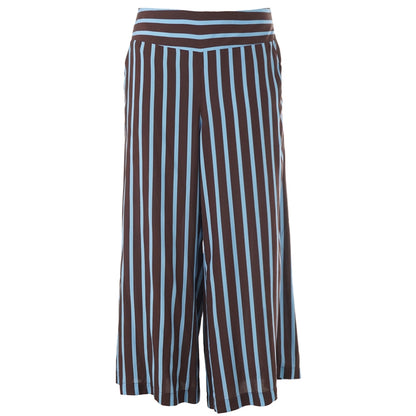Gozzip Woman GRuby Pants Pants Brown with blue stripes