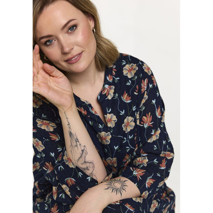 Gozzip Woman GSkuld Tunic Tunic Navy Print