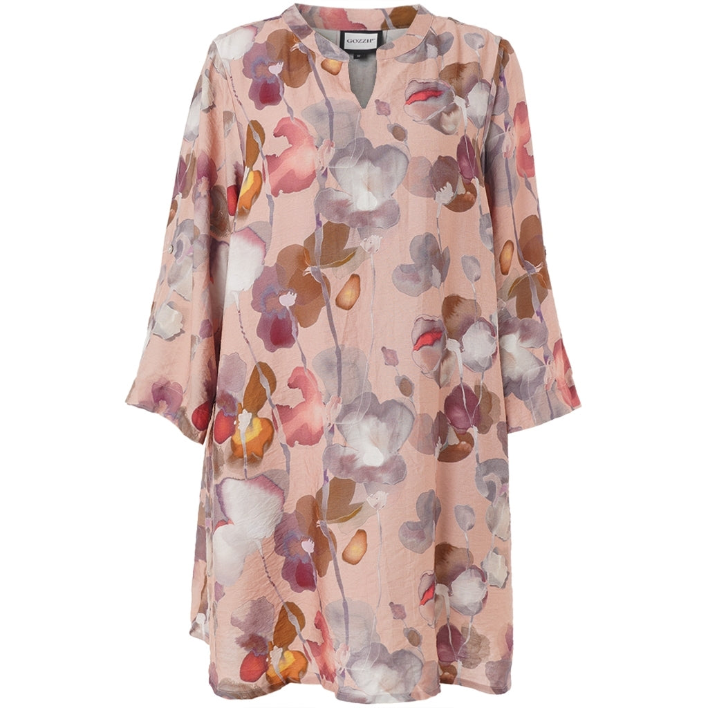 Gozzip Woman GSkuld Tunic Tunic Dusty rose with large flowers