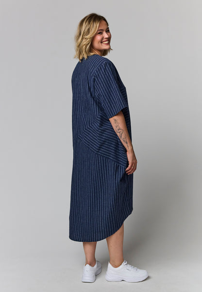 Gozzip Woman GTovea Dress Dress Navy/white striped