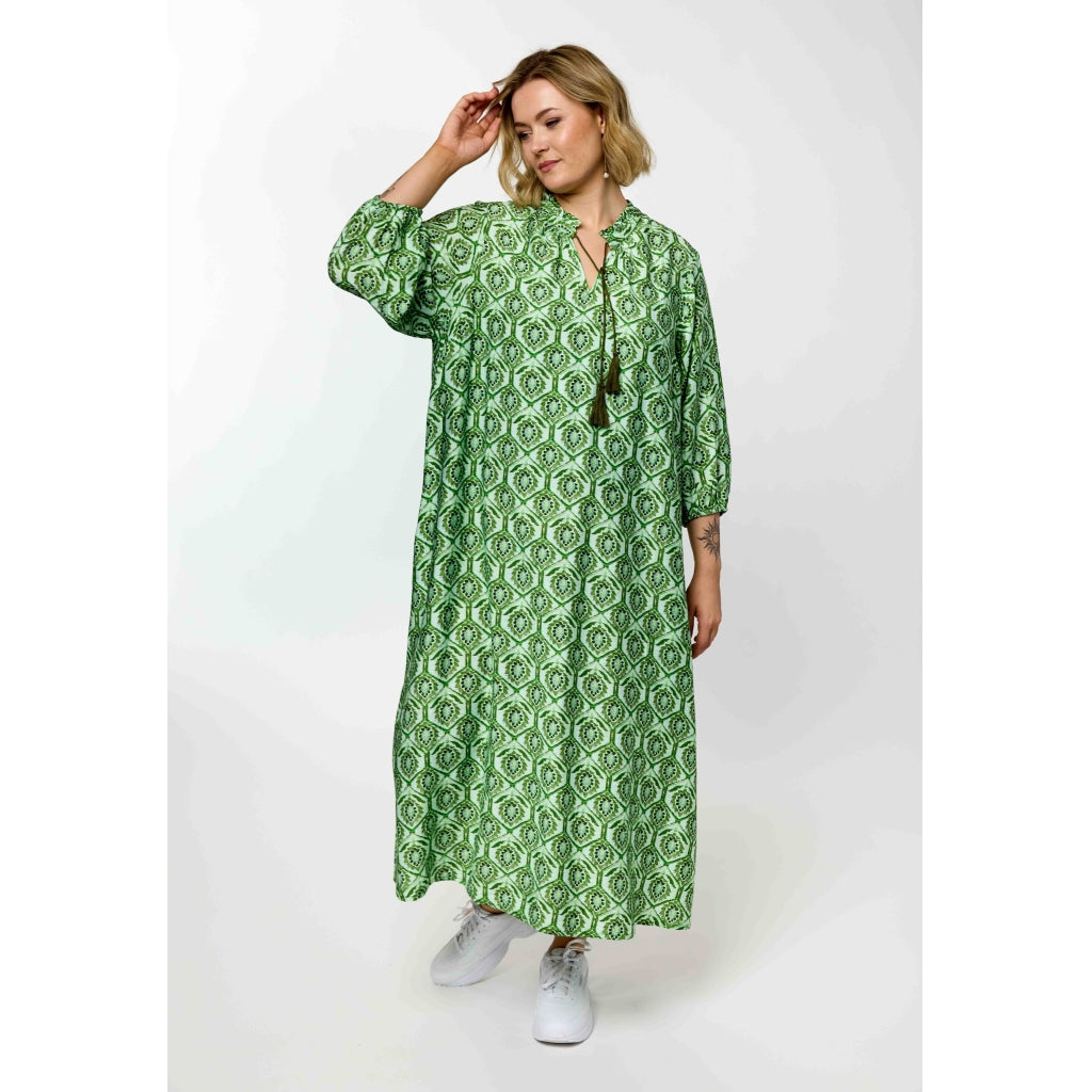 Gozzip Woman GUna Dress Dress Green Print