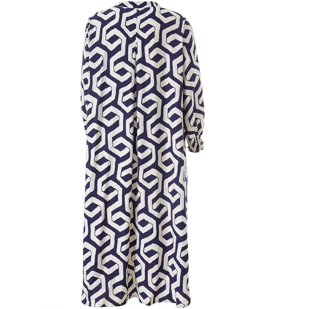 Gozzip Woman GValdis Dress Dress Blue offwhite print