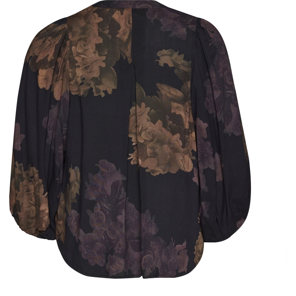 Gozzip Woman GVilde Blouse Blouse Black with big flowers