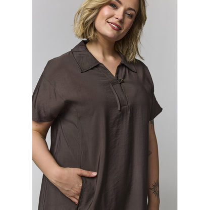 Gozzip Woman GViona Dress Dress Brown