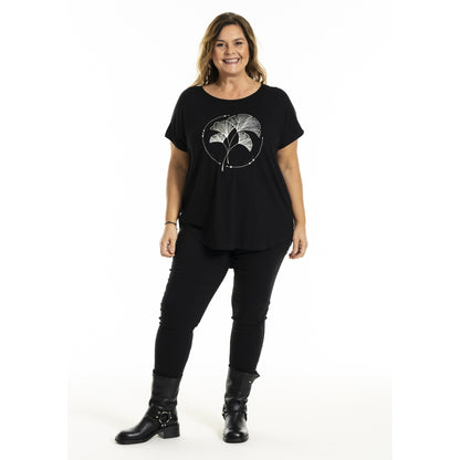 Gozzip Woman Gitte T-shirt with print T-Shirt Black