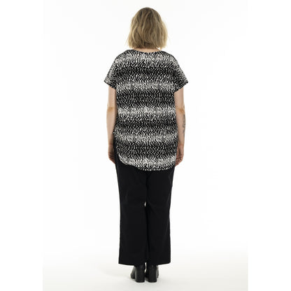 Gozzip Woman Gitte T-shirt with print T-Shirt Black/White